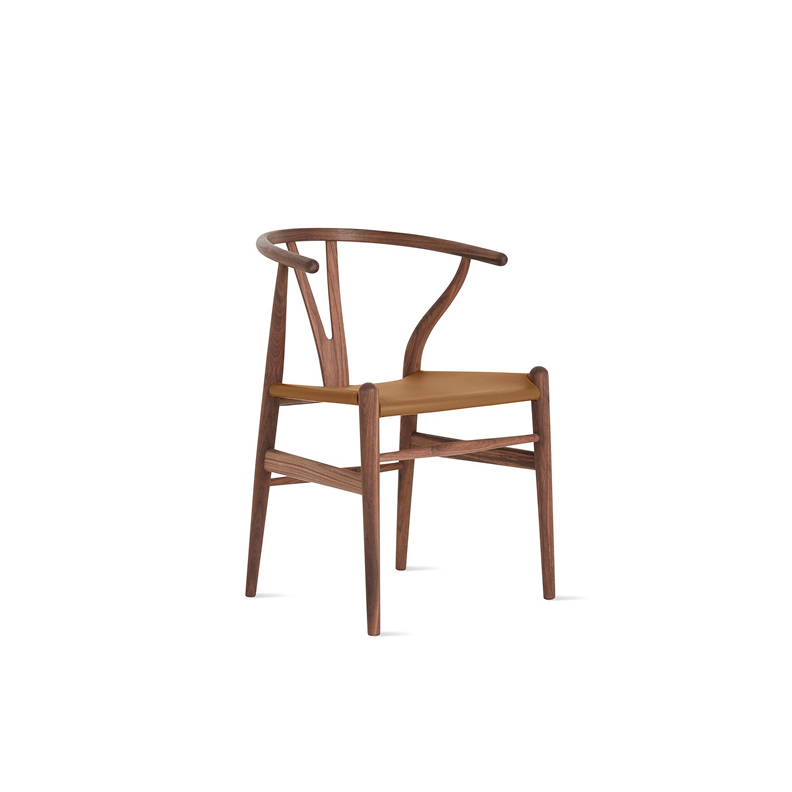 Wishbone Chair with Leather Seat