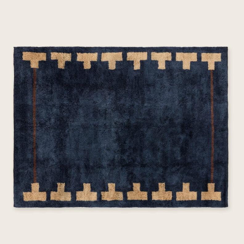 Backgammon Wool Moroccan Rug 