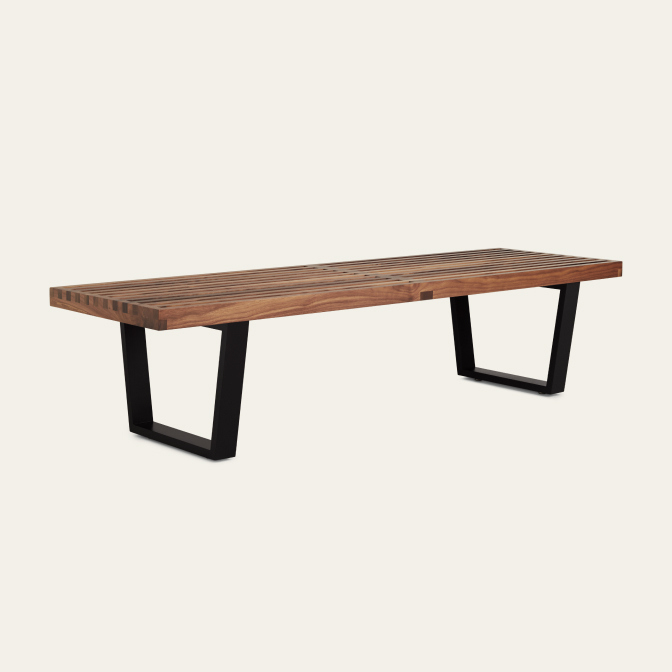 Nelson Platform Bench, Wood Base 