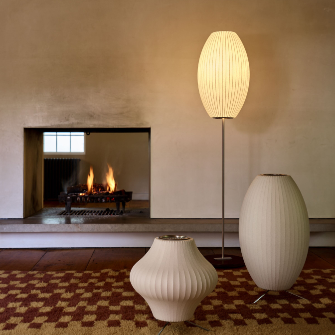 Nelson Cigar Lotus Floor Lamp